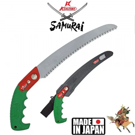 Пила Samurai с изогнутым саблевидным полотном, L=300мм/4мм,чехол, поясное крепление