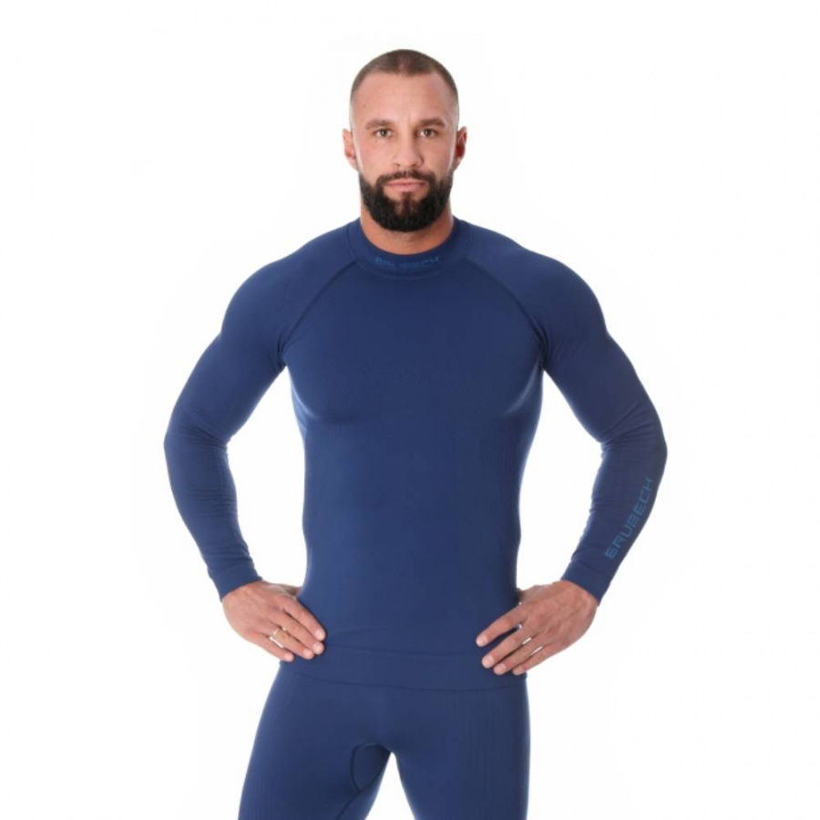 Термобелье мужское Brubeck футболка с длинным рукавом EXTREME THERMO синий L