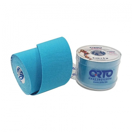 Кинезиотейп из хлопка "Классический" (голубой)