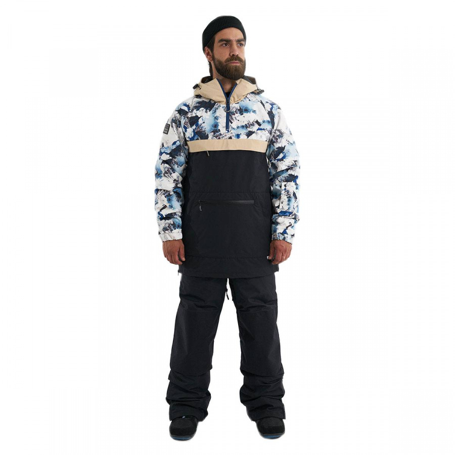 Анорак PEAK COOL ZONE АК4116А/19/55/20 бежевый/принт гора/черный (MEDIUM)