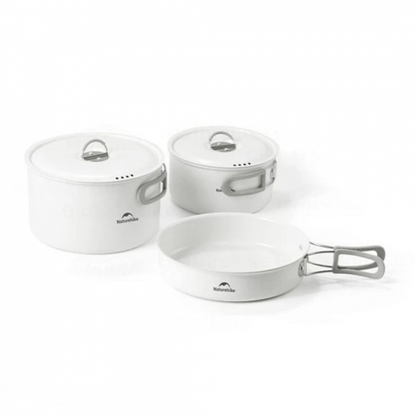 Набор посуды Naturehike Ceramic Non-Stick Pot Set CNK2450CF013 2 кастрюли, сковородка