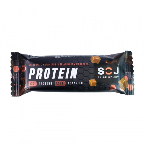 Батончик протеиновый "Protein SOJ" с соленой карамелью 50г