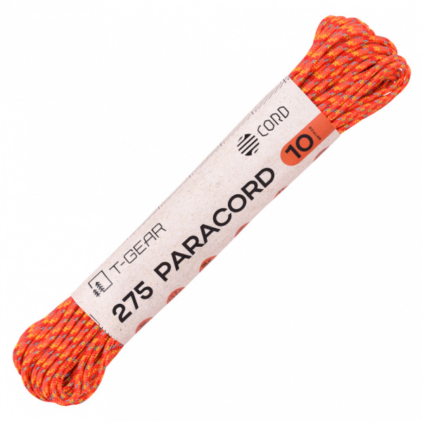 Паракорд 275 T-Gear x CORD nylon 10м световозвращающий