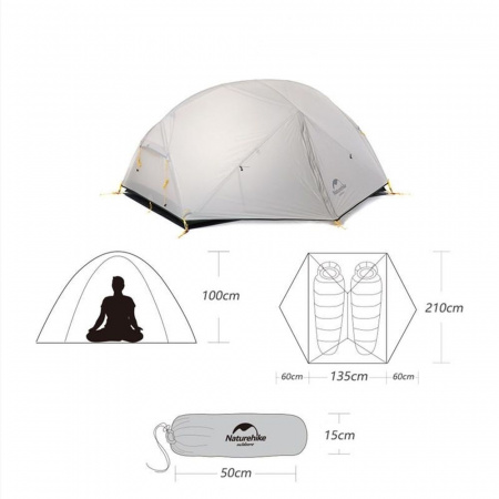 Палатка Naturehike Mongar 2 20D NH17T007-M
