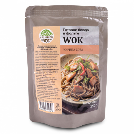 Готовое блюдо WOK курица соба 250 г. (Кронидов)