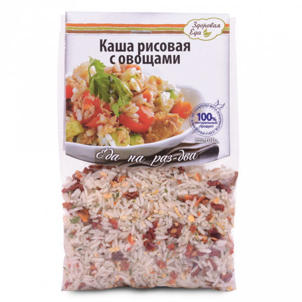 Каша рисовая с овощами 100 г (Здоровая Еда)