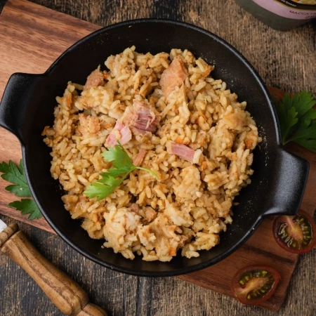 Готовое блюдо Каша рисовая со свининой 250 г. (Кронидов)