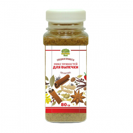 Organic Food МИКС пряностей для выпечки и десертов 80гр. ПЭТ