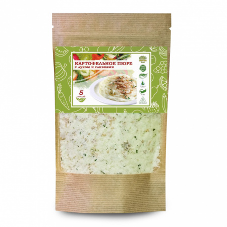 Organic Food Картофельное пюре с жареным луком и сливками, 130 гр