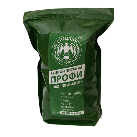Рацион питания ИРП меню ВОСКРЕСЕНЬЕ (Профи) Спецпит