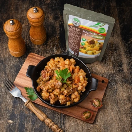 Готовое блюдо Картофель с говядиной 300г. (Кронидов)