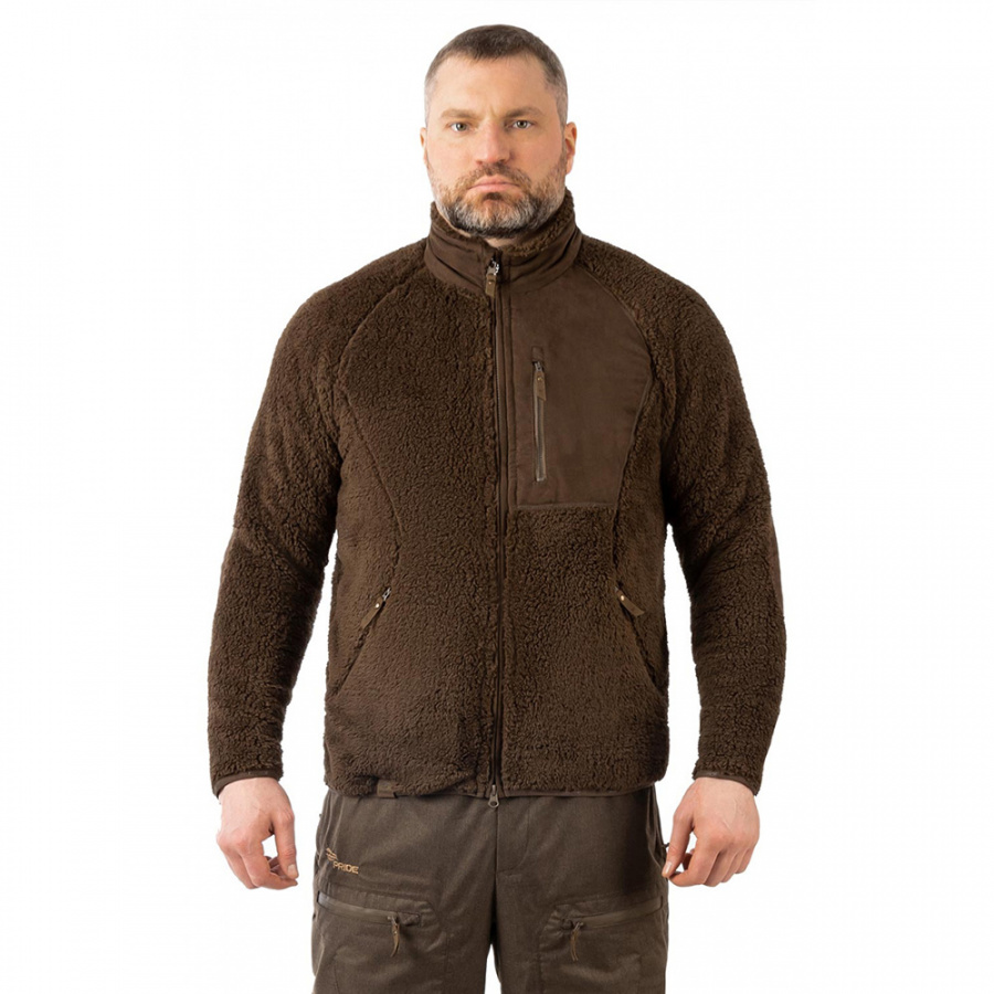 Толстовка мужская Manchester (Манчестер)  (флис, коричневый) PRIDE (р-р 44-46 рост 170-176)