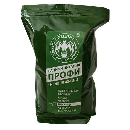 Рацион питания ИРП меню ПЯТНИЦА (Профи) Спецпит