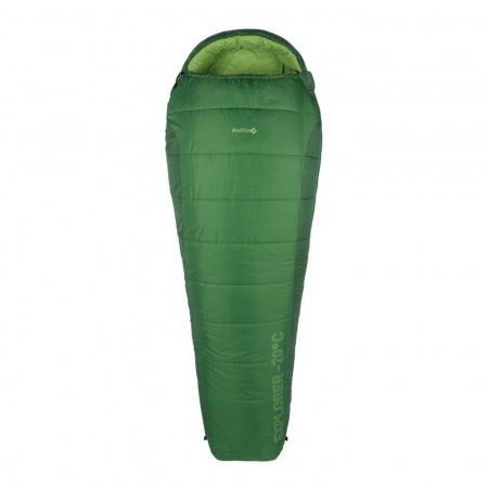 Red Fox Спальный мешок Explorer -20C left Long ярко-зеленый/зеленый