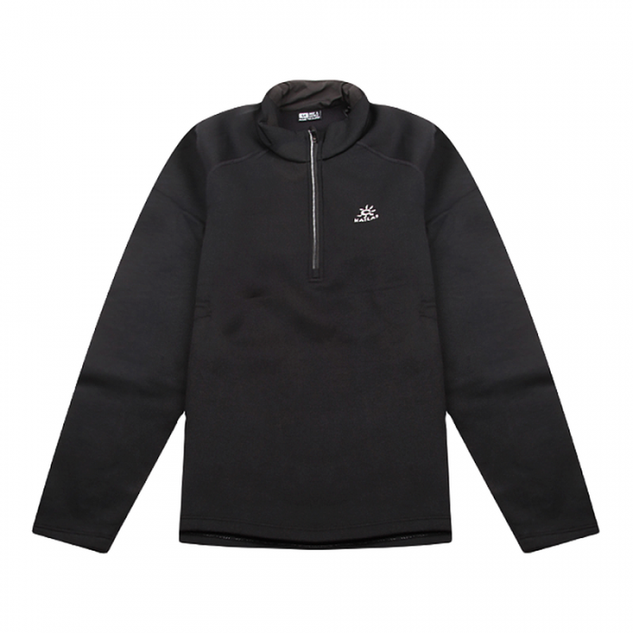 Kailas толстовка флисовая Air Fleece Stand Collar Functional Long Sleeve Baselayer Top (XXXL, Черный