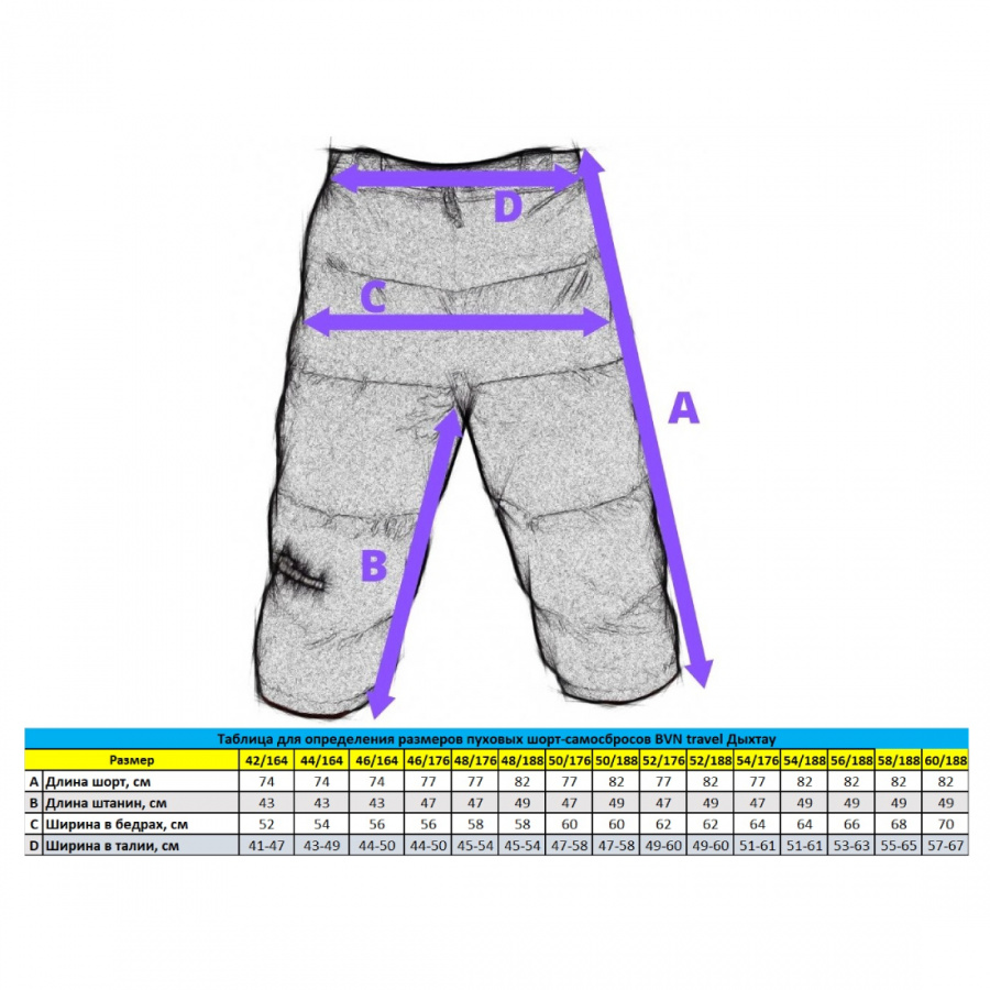 Шорты-самосбросы пуховые BVN Дыхтау-4