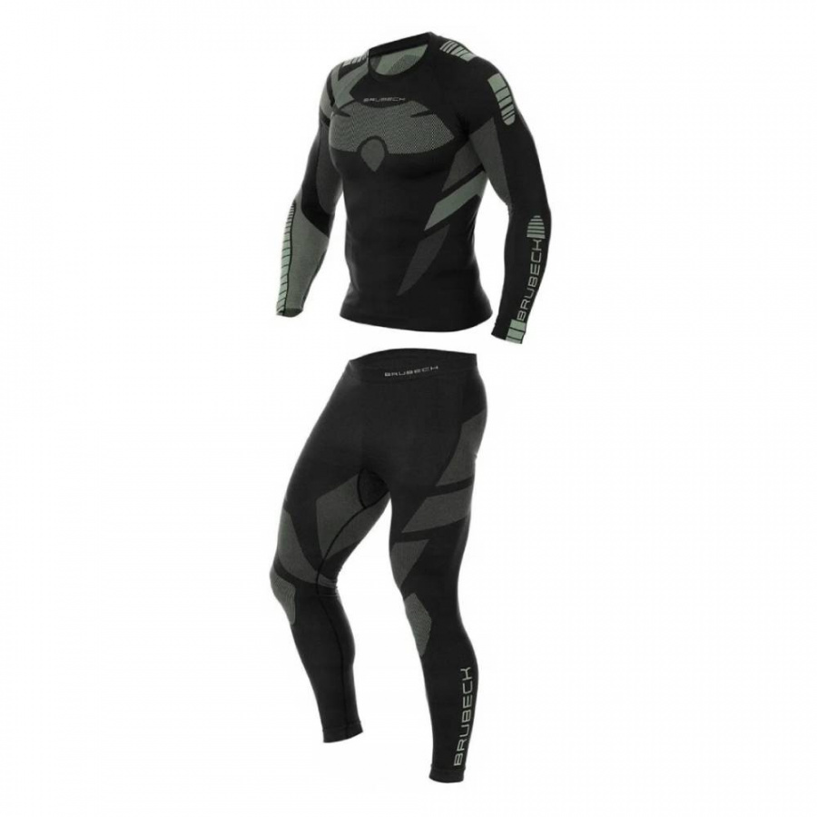 Термобелье для мальчиков Brubeck комплект DRY черный/графит 128-134