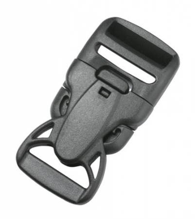 Пряжка фастекс с замком 38 мм 1-08414/1-08415 (2 части) две регулировки черный Duraflex