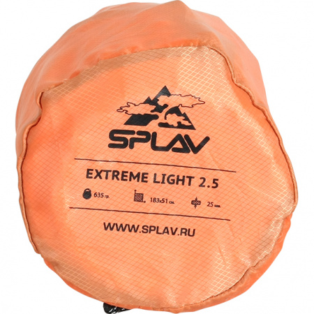 Коврик самонадувающийся Сплав Extreme Light 2.5 (183x51x2.5)