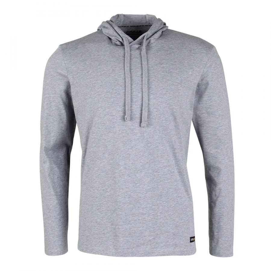 Футболка L/S-2 с капюшоном Сплав меланж cерый 54