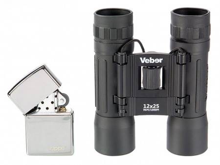 Бинокль БН 12*25 черн.Veber Sport