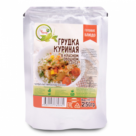 Грудка куриная в красном овощном соусе (Фермер)