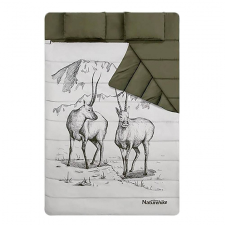 Спальный мешок Naturehike двухместный с подушкой NH21MSD06 (Tibetan Antelope)