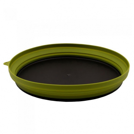 Тарелка Tramp силикон с пласт дном 25,5*25,5*4 (оливковый) TRC-124