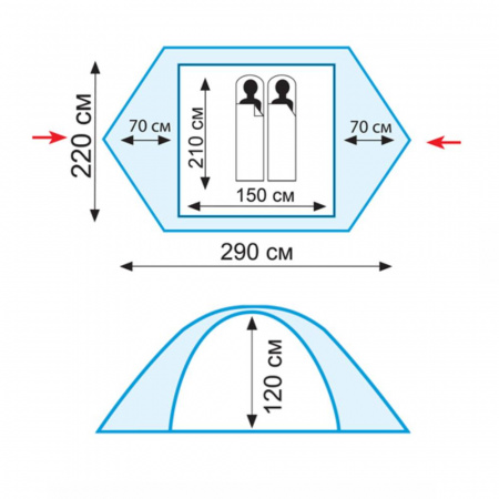 Палатка Tramp Peak 2 (V2) TRT-25