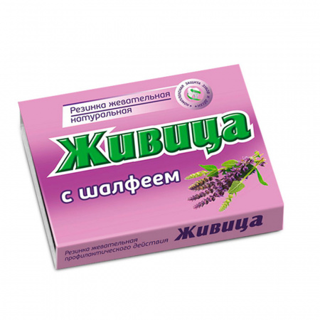 Смолка жевательная Алтайский нектар Живица (с шалфеем), блистер 0,8г №5