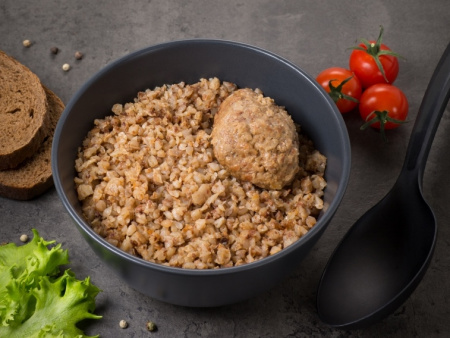 Готовое блюдо Каша гречневая с котлетой 250 г. (Кронидов)