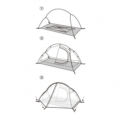 Палатка Naturehike Spider 1 20D NH18A095-D с футпринтом