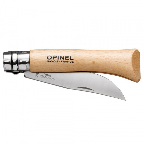 Нож Opinel №10, нержавеющая сталь, бук