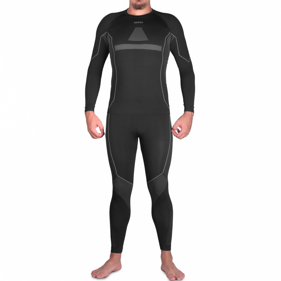 Термобелье UTO комплект Sports Bamboo Charcoal 973102 Black/Grey L