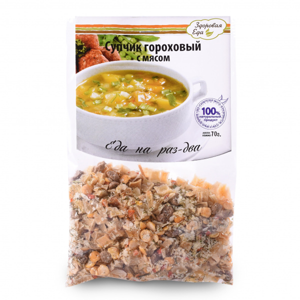 Суп Гороховый с мясом 70 г (Здоровая Еда)