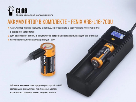 Фонарь Fenix CL09BK