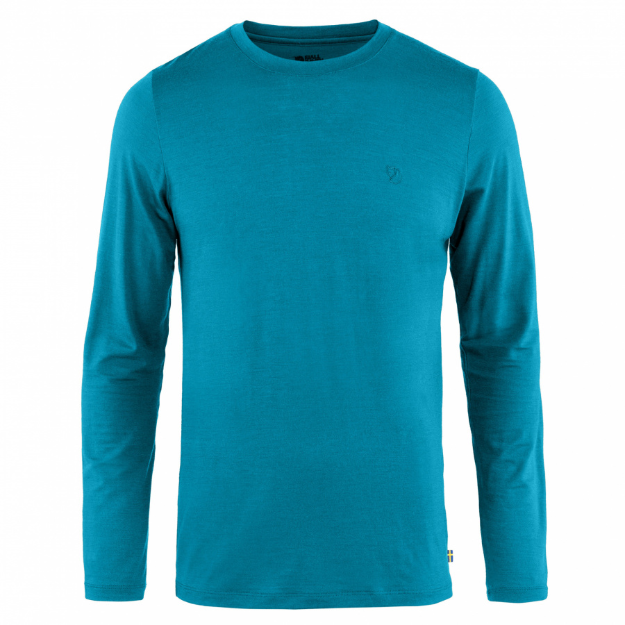 Футболка с длинным рукавом Fjallraven Abisko Wool LS M голубая (pacific blue) L