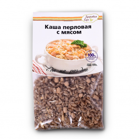 Каша перловая с мясом 100 г (Здоровая Еда)