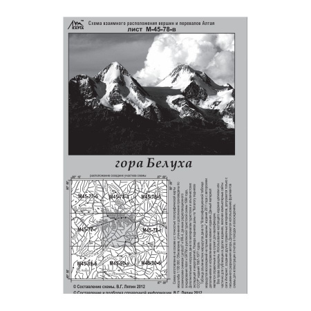 Карты-хребтовки В. Ляпина, Алтай