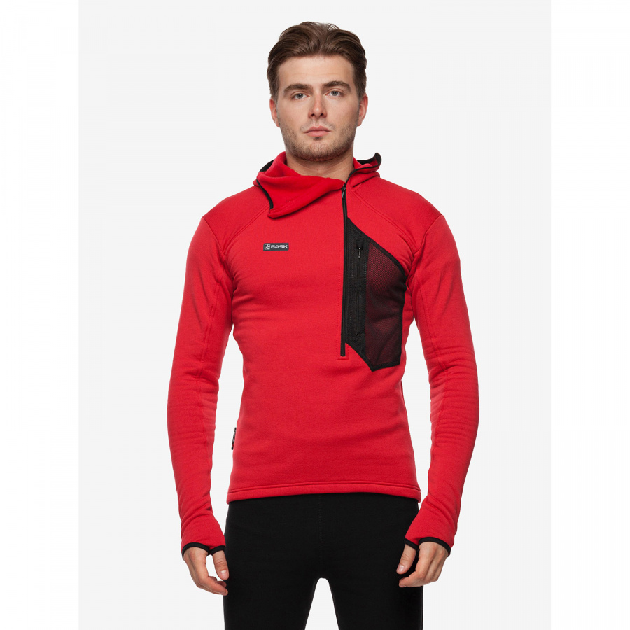 Термобелье фуфайка BASK PS Explorer Hood V2 красная 52