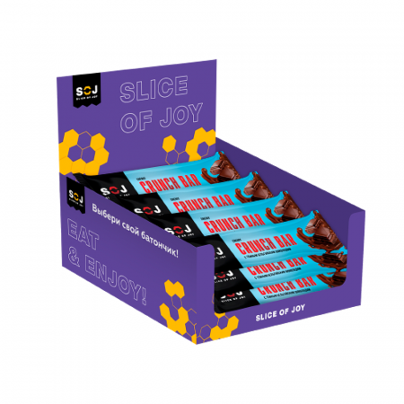 Батончик SOJ CRUNCH BAR кранч с темным шоколадом 40 г