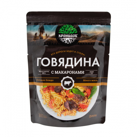 Готовое блюдо Говядина с макаронами 250 г. (Кронидов)