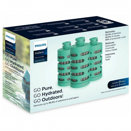 PHILIPS Фильтр для бутылки серии Adventure, 3шт/уп AWP295/58