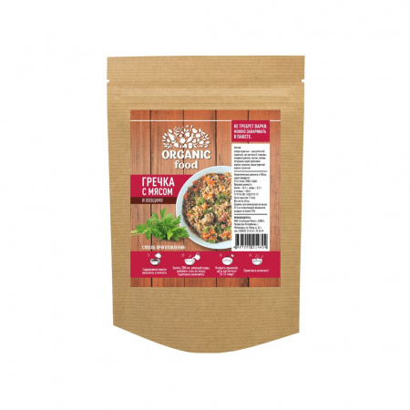 Organic Food Гречка с овощами, 60 гр Organic Food Гречка с овощами, 60 гр
