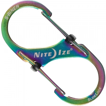 Карабин металлический NiteIze S-Biner SlideLock, размер 4, Spectrum