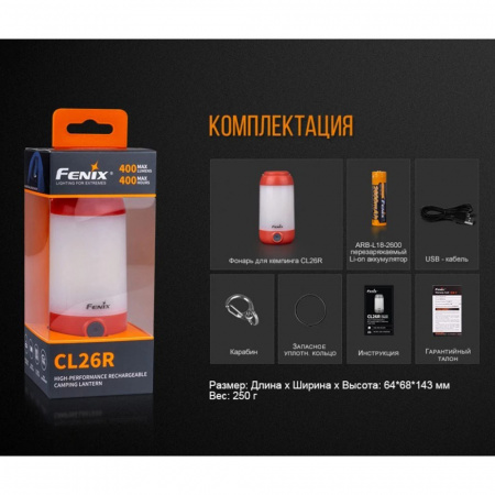 Фонарь Fenix CL26R