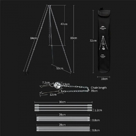Тренога костровая Naturehike ZJ01 NH17S00S-G