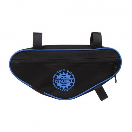 Велосумка под раму, р-р 32х15х5 см, цвет черный/синий, PROTECT™