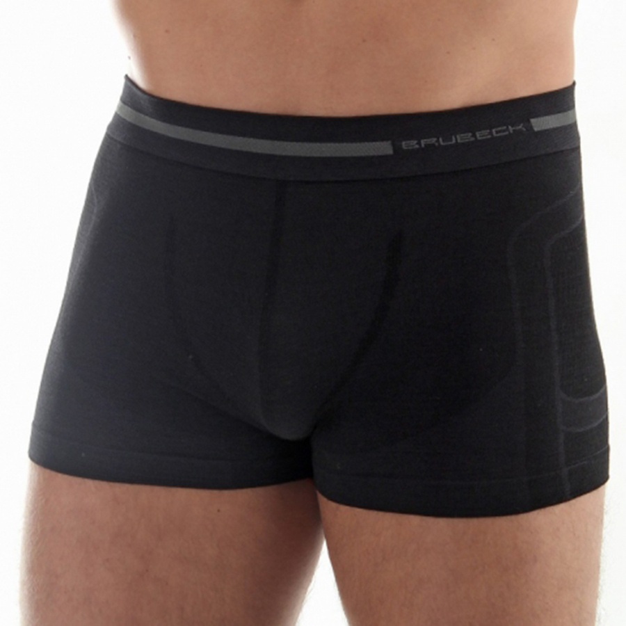 Термобелье Brubeck трусы боксеры мужские шерсть мериноса COMFORT WOOL черные XL