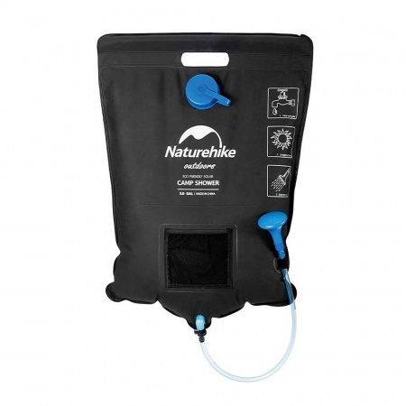 Душ туристический подвесной Naturehike Dawn Bath Outdoor Solar Shower Black NH21SJ032